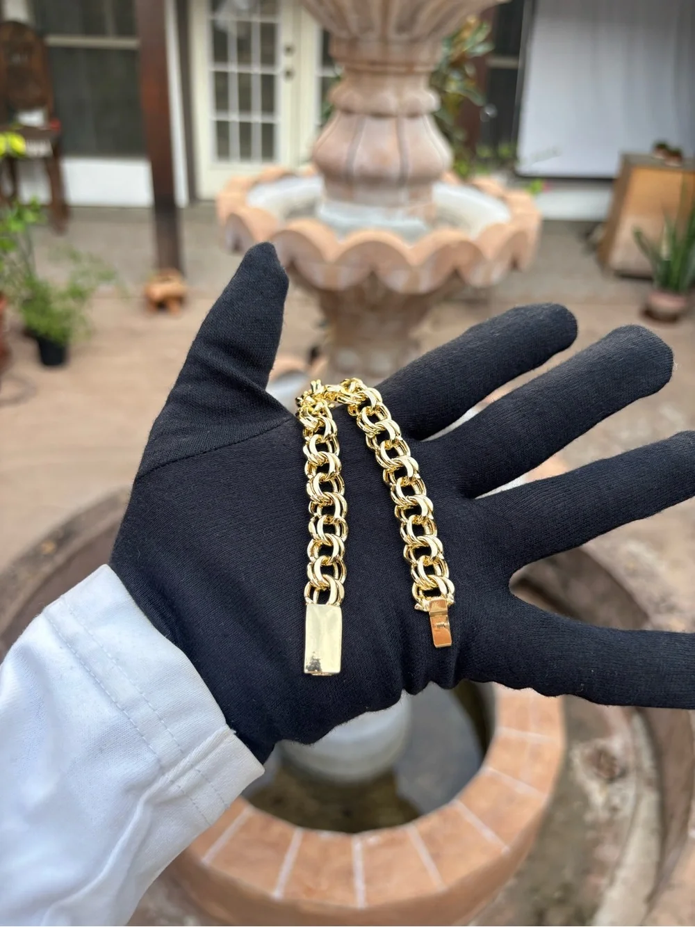 Chino Link Pin Lock Gold Laminated 8.5